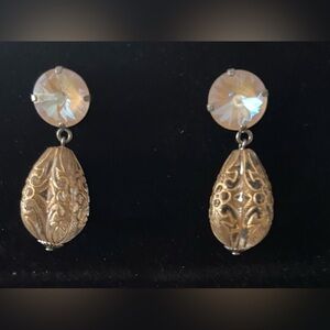 Sabika Gold and Silver Ornate Earrings